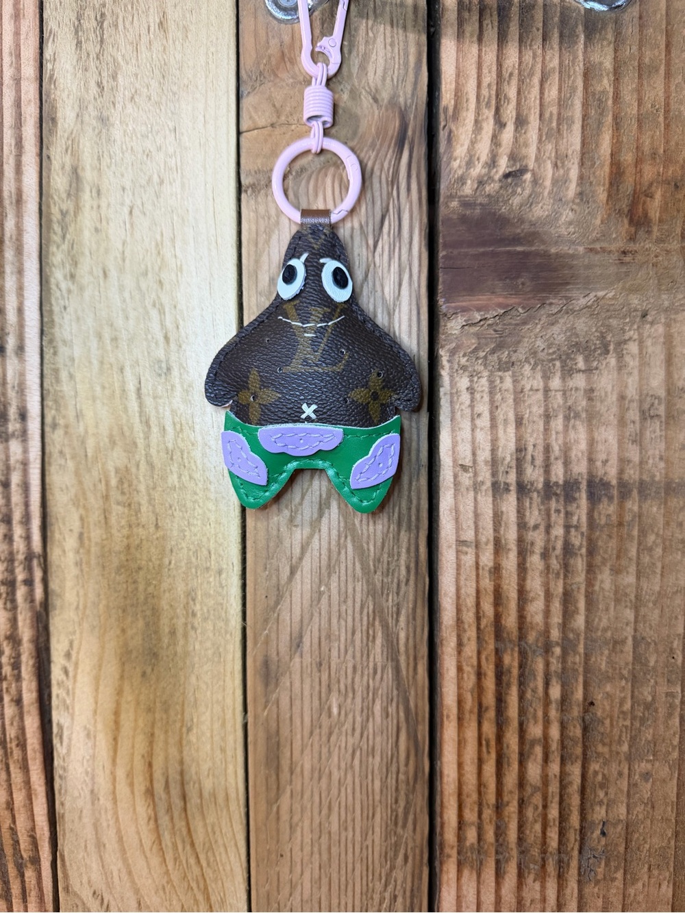 Upcycled Patrick Star Bag Charm ✨👛⭐️🩷